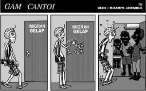 GAM CANTOI IMIGRAN GELAP