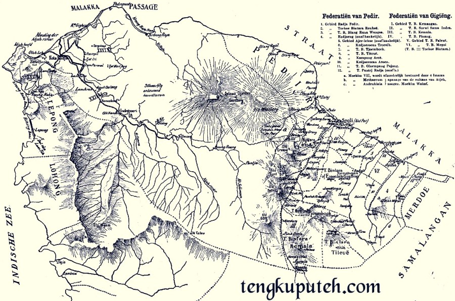Peta Negeri Pidie oleh Belanda sumber situs De Nederlandse Krijgsmacht