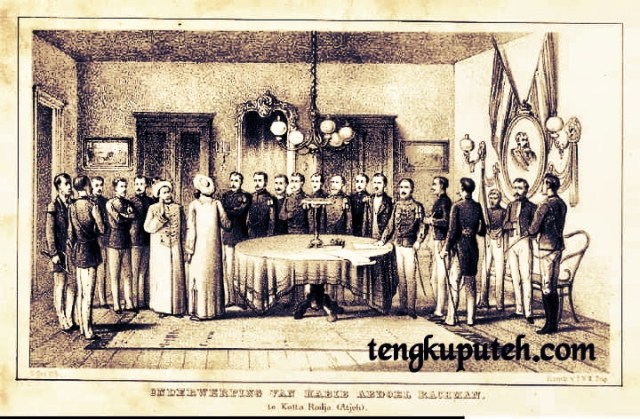 Habib Abdurrahman Az-Zahir menyerah kepada Belanda pada tahun 1878 Masehi bersama dengan 20 orang pengikut. Ia memperoleh uang tahunan sebesar sepuluh ribu ringgit Spanyol seumur hidup.